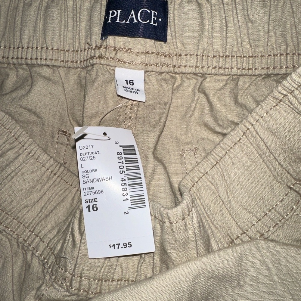 Children’s Place Sand wash Pull On Cargo Shorts